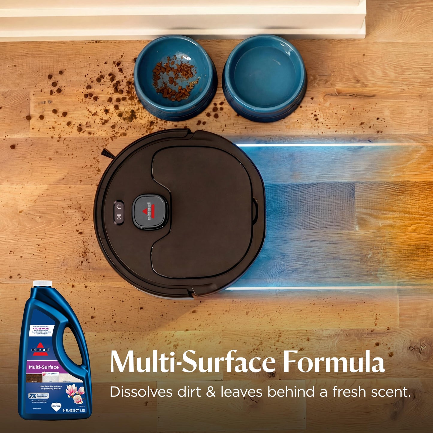 Bissell FlexClean Robot Vacuum & Mop with No Tangle Pet Brush Roll, LiDAR Navigation & Liftable Pad for Pet Hair Removal on Hard Floors & Rugs, HEPA Filtration and Self-Empty Base, 4270