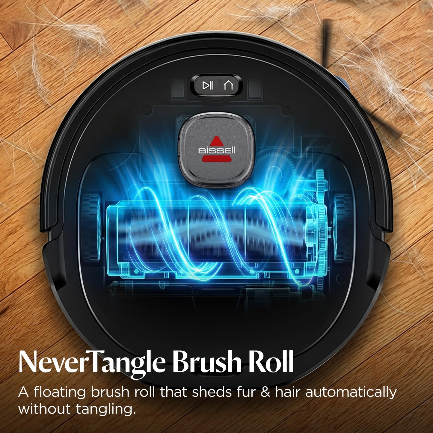 Bissell FlexClean Robot Vacuum & Mop with No Tangle Pet Brush Roll, LiDAR Navigation & Liftable Pad for Pet Hair Removal on Hard Floors & Rugs, HEPA Filtration and Self-Empty Base, 4270