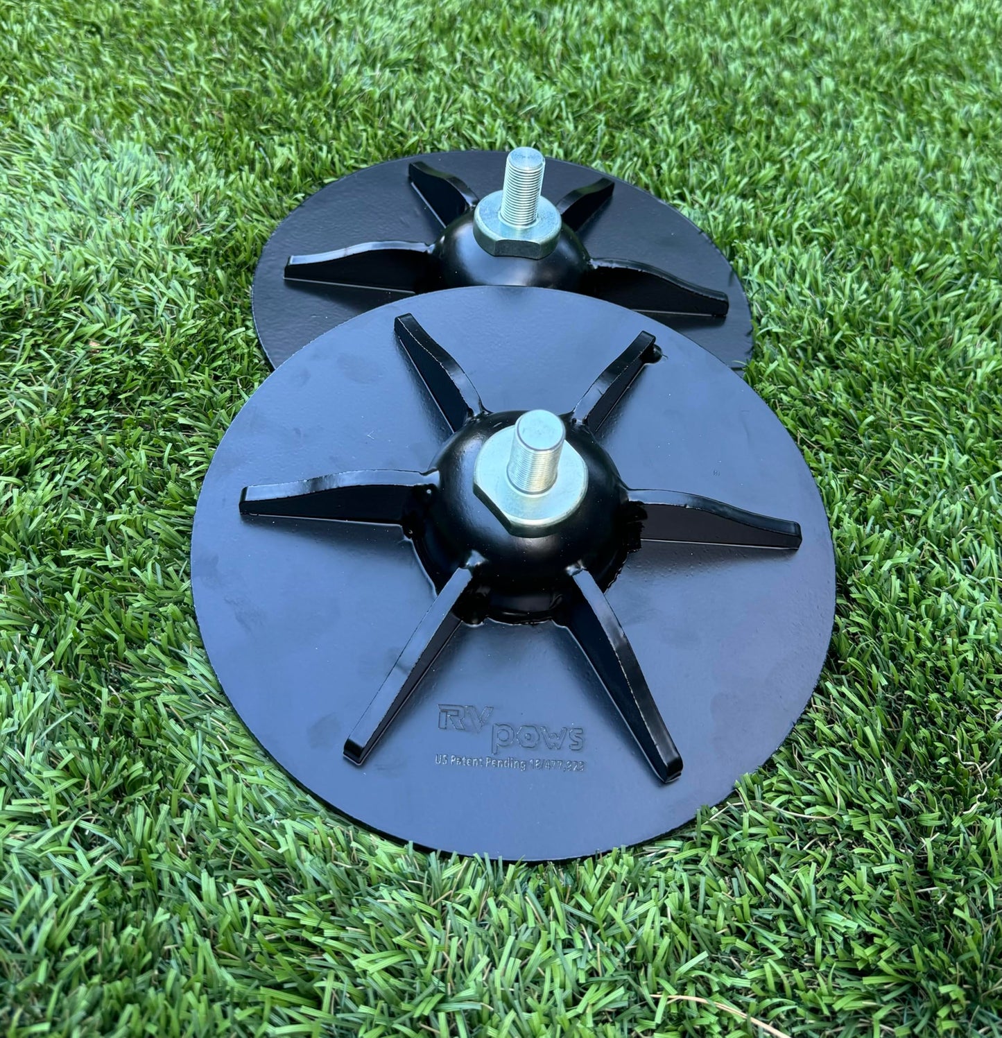 RVpaws RV Landing Gear Jack Foot Pad Set of 2-9" for Lippert Level Up and Lippert Titan Leveling Systems