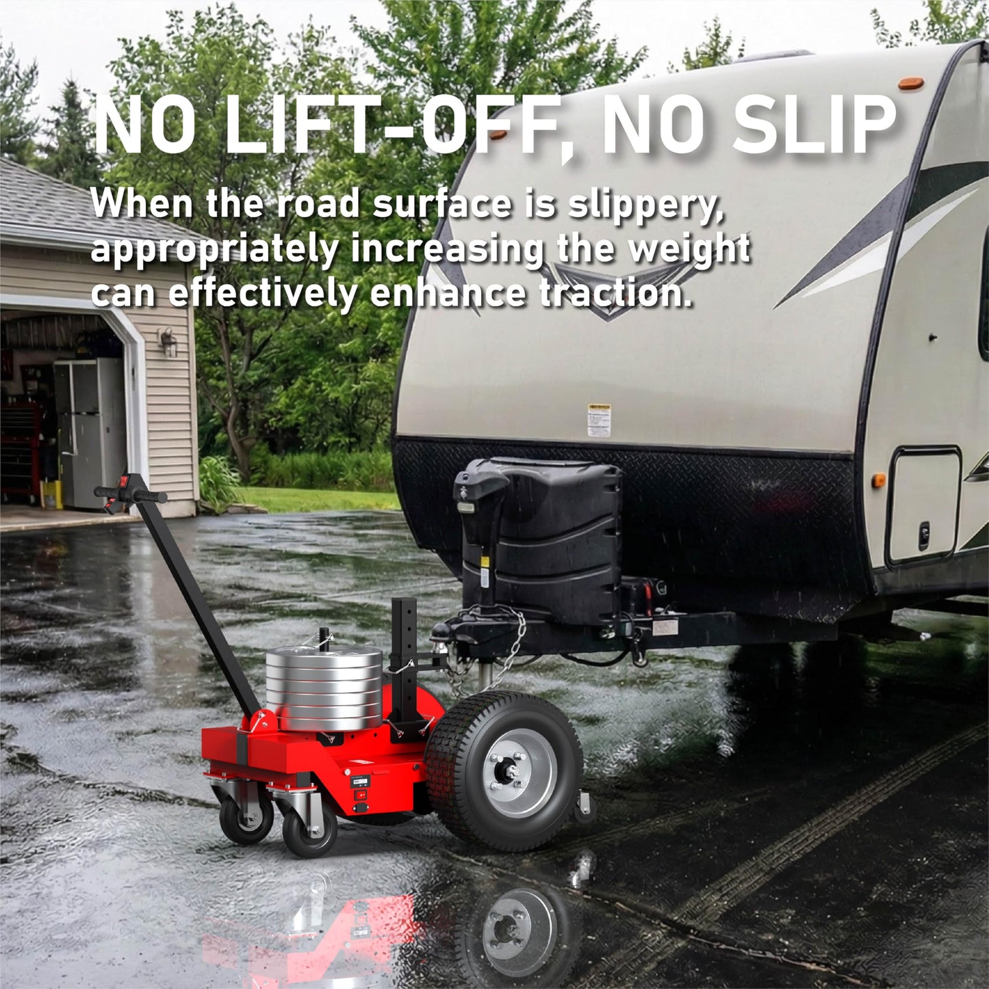 Heavy-Duty Electric Trailer Dolly, 7500 lbs Trailer Weight & 1250 lbs Tongue Weight, All-Terrain Tires,Portable Split Battery Box, Independent Weight Rack, for RVs, Boats & Trailers
