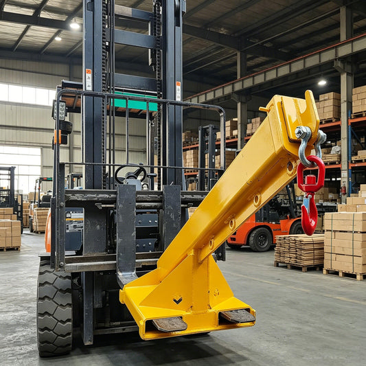 EQCOTWEA Heavy Duty Forklift Jib Boom Crane 6600lbs Load Capacity, Industrial Telescoping Lifting Hoist for Warehouse & Construction, Adjustable Mobile Crane Attachment Extends up to 98 Inches