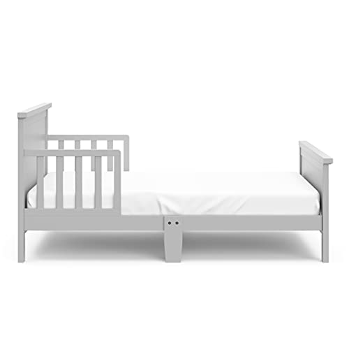 Graco Bailey Toddler Bed (Pebble Gray) – GREENGUARD Gold Certified, Includes Toddler Bed Rails, Fits Standard-Size Crib and Toddler Bed Mattress, JPMA Certified