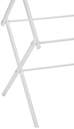 Upgraded Version Pyle Portable Washer & Spin Dryer, Mini Washing Machine, Twin Tubs, Spin Cycle w/Hose, 11lbs. Capacity, 110V & AmazonBasics Foldable Clothes Drying Laundry Rack - White