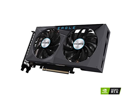GIGABYTE GeForce RTX 3050 Eagle OC 8G Graphics Card, 2X WINDFORCE Fans, 8GB GDDR6 128-bit GDDR6, GV-N3050EAGLE OC-8GD Video Card