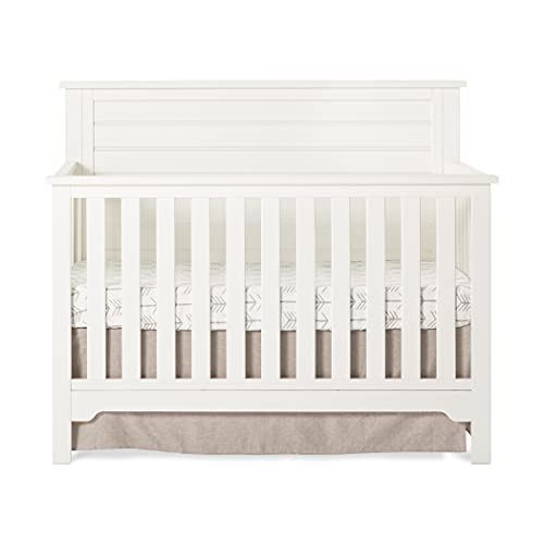 Forever Eclectic by Child Craft Farmhouse Flat Top 4-in-1 Convertible Crib (Brushed Cotton)