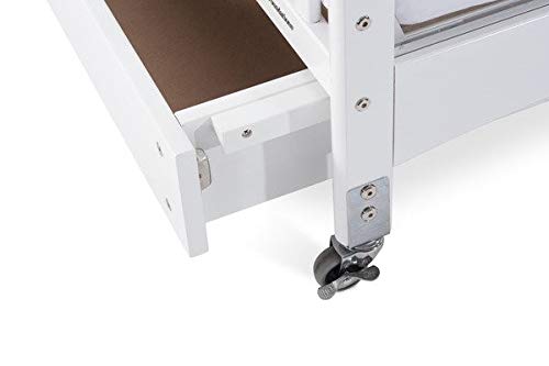 Foundations Compact Serenity SafeReach Side Crib with Adjustable Mattress Board (Natrual)