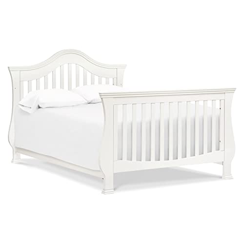 Million Dollar Baby Classic Ashbury 4-in-1 Convertible Crib with Toddler Bed Conversion Kit in White, Greenguard Gold Certified