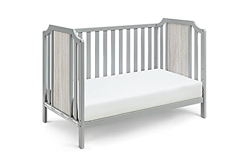 Suite Bebe Brees Convertible Island Crib in Gray and Vintage Birch , 53.5x37.5x30.5 Inch (Pack of 1)