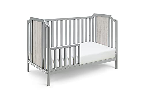 Suite Bebe Brees Convertible Island Crib in Gray and Vintage Birch , 53.5x37.5x30.5 Inch (Pack of 1)
