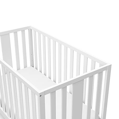 Storkcraft Pacific 4-in-1 Convertible Crib -(White) – Converts from Baby Crib to Toddler Bed, Daybed and Full-Size Bed, Fits Standard Full-Size Crib Mattress, Adjustable Mattress Support Base