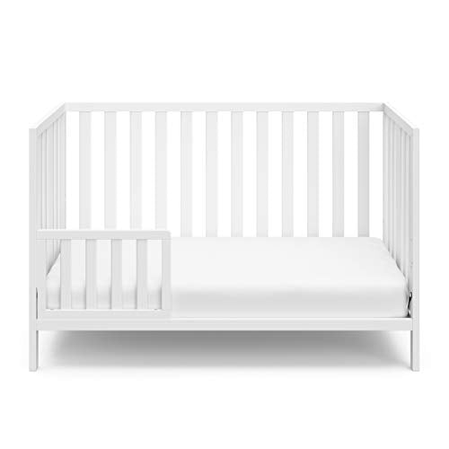 Storkcraft Pacific 4-in-1 Convertible Crib -(White) – Converts from Baby Crib to Toddler Bed, Daybed and Full-Size Bed, Fits Standard Full-Size Crib Mattress, Adjustable Mattress Support Base