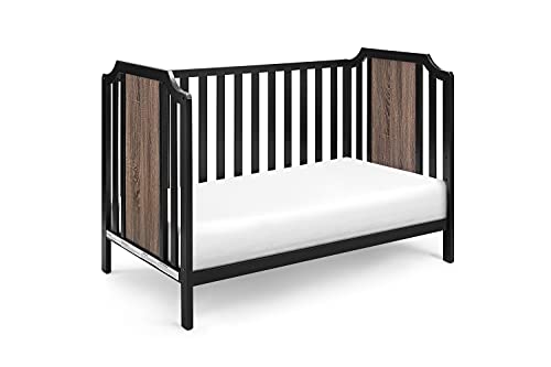 Suite Bebe Brees Convertible Island Crib in Black and Vintage Walnut