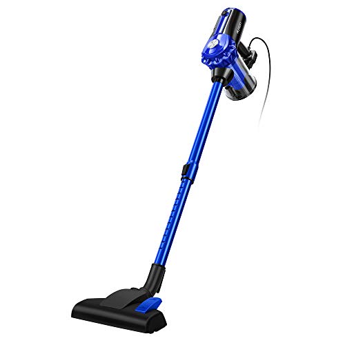 Elezon E600 Vacuum Cleaner 17KPa Powerful Suction,Bagless Corded Stick Handheld Vacuum for Hardwood Floor and Tile,Blue