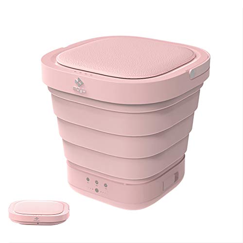 Folding Mini Washing Machine, Portable Compact Laundry Washing Machine, for Business, Travel (Pink)