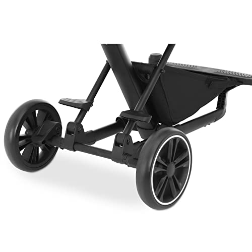 Dream On Me Drift Rider Stroller in Black, Sturdy Design, 360 Angle Rotation, Compact Folding, Soft Ride Wheels