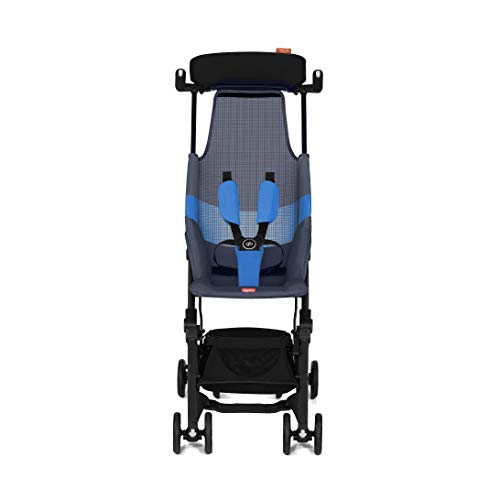 gb Pockit Air All Terrain Ultra Compact Lightweight Travel Stroller with Breathable Fabric in Night Blue , 28x17.5x39.8 Inch (Pack of 1)