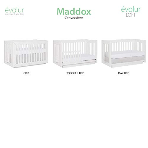Evolur Maddox Modern Crib, Weathered White