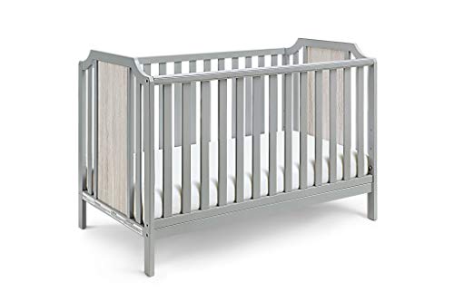 Suite Bebe Brees Convertible Island Crib in Gray and Vintage Birch , 53.5x37.5x30.5 Inch (Pack of 1)