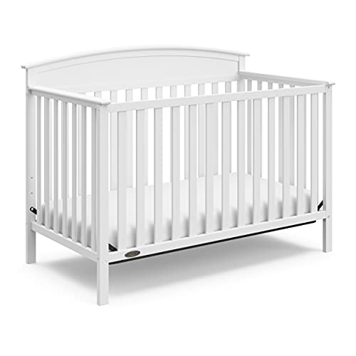 Graco Benton 5-in-1 Convertible Crib (White) – GREENGUARD Gold Certified, Converts from Baby Crib to Toddler Bed, Daybed and Full-Size Bed, Fits Standard Full-Size Crib Mattress