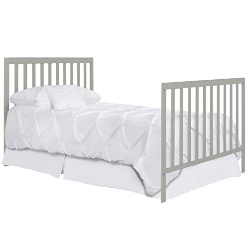 Dream On Me, Edgewood 4-in-1 Convertible Mini Crib, Cool Grey , 40x25x33 Inch (Pack of 1)
