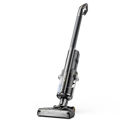 TICWELL Cordless Wet Dry Vacuum Cleaner, Lightweight Floors Vacuum Cleaner and Mop, One-Step Cleaning for Hard Floors, Great for Sticky Messes and Pet Hair, 30 Minutes Long Battery Life, Black