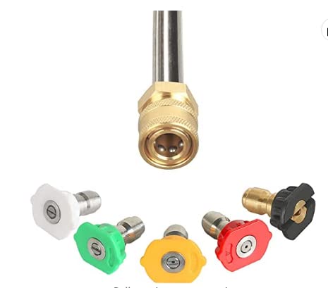 EOPDGIR 4000PSI High Pressure Car Power Washer Spray Gun Wand Lance Nozzle Tips Hose Kit