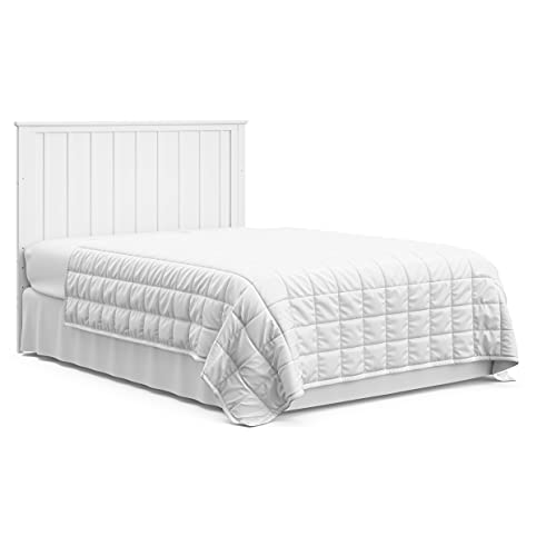Storkcraft Forrest 5-in-1 Convertible Crib with Drawer (White) – GREENGUARD Gold Certified, Crib with Drawer Combo, Full-Size Nursery Storage Drawer, Converts to Toddler Bed, Daybed and Full-Size Bed
