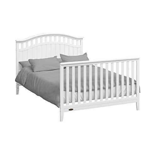 Graco Harper 5-in-1 Convertible Crib (White) - Converts from Baby Crib to Toddler Bed, Daybed and Full-Size Bed, Fits Standard Full-Size Crib Mattress, Adjustable Mattress Support Base