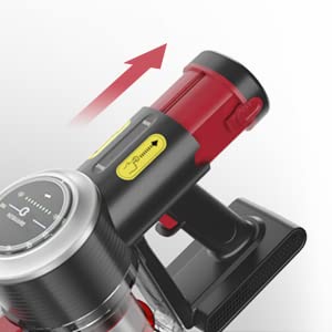 Cordless Vacuum Cleaner, 26Kpa Powerful Suction 40min Runtime Stick Vacuum Cleaner with LED Display, 9 Gears Adjustable Suction Lightweight Handheld Vacuum for Hard Floor S26