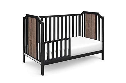 Suite Bebe Brees Convertible Island Crib in Black and Vintage Walnut
