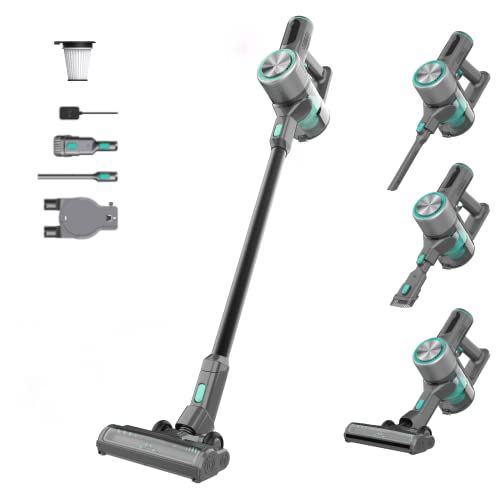 Wyze Cordless Vacuum Cleaner with 24Kpa Powerful Suction, Lightweight Stick with HEPA Filter, 450W Powerful Brushless Motor , 50mins Runtime for Home Hard Floor Carpet Pet Hair
