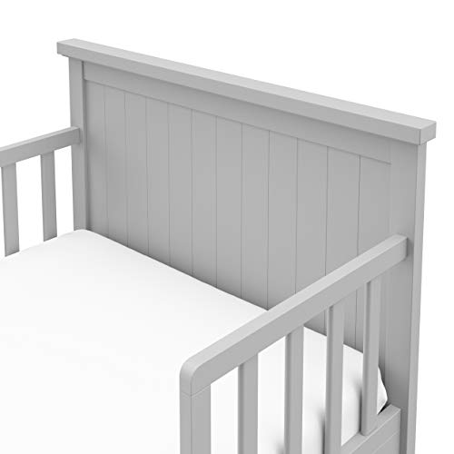 Graco Bailey Toddler Bed (Pebble Gray) – GREENGUARD Gold Certified, Includes Toddler Bed Rails, Fits Standard-Size Crib and Toddler Bed Mattress, JPMA Certified