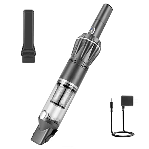 Handheld Vacuum Cleaner Cordless, Lightweight Portable Hand Vacuum with 12000Pa Brushless Motor, Rechargeable 2500mAh Battery, Quick Charging Dock & Car Charging Adapter for Home and Car Cleaning
