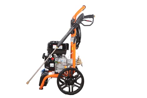 PROYAMA Gas Powered Pressure Washer 3500PSI 2.6GPM 230CC Brass Pump US Brand 2 Year Warranty with Soap Tank Five Nozzle Set and Dust Cover PPW3500 Gas Power Washer Extreme Heavy Duty
