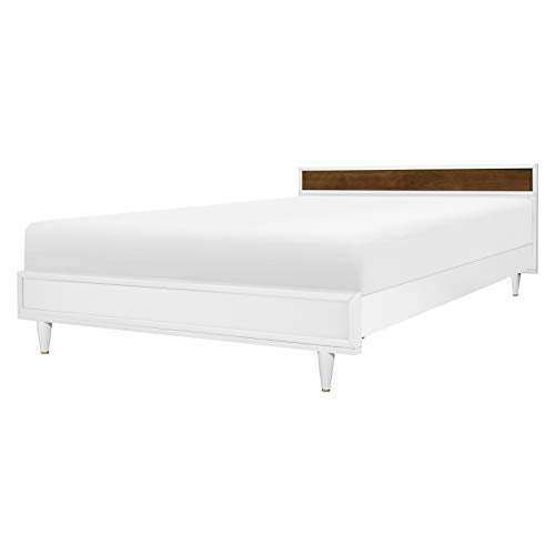 Babyletto Eero 4-in-1 Convertible Crib with Toddler Bed Conversion Kit in White and Natural Walnut, Greenguard Gold Certified