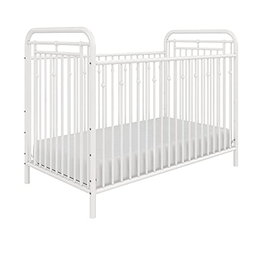 Little Seeds Monarch Hill Hawken Metal Crib, Nursery Furniture, White