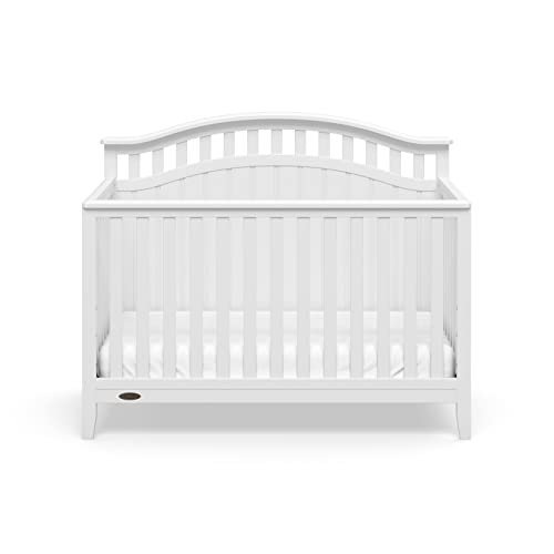 Graco Harper 5-in-1 Convertible Crib (White) - Converts from Baby Crib to Toddler Bed, Daybed and Full-Size Bed, Fits Standard Full-Size Crib Mattress, Adjustable Mattress Support Base