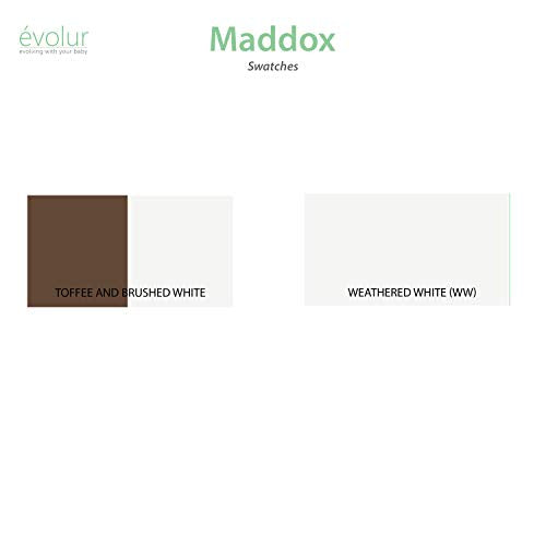 Evolur Maddox Modern Crib, Weathered White