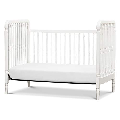 Million Dollar Baby Classic Liberty 3-in-1 Convertible Spindle Crib with Toddler Bed Conversion Kit in White, Greenguard Gold Certified