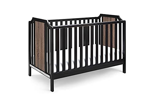 Suite Bebe Brees Convertible Island Crib in Black and Vintage Walnut