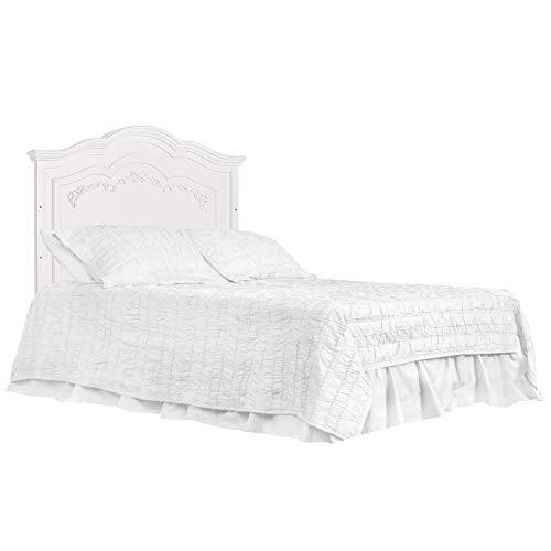Evolur Aurora Deluxe Edition 5 in 1 Curved Convertible Crib I Fairytale Nursery, Frost, 58x32x54 Inch (Pack of 1)