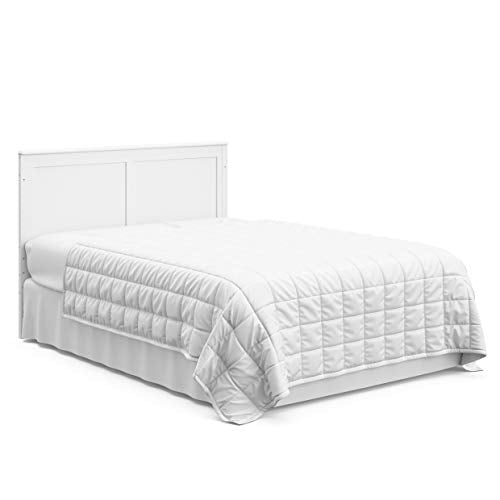 Storkcraft Alpine 5-in-1 Convertible Crib (White) – GREENGUARD Gold Certified, Converts to Toddler Bed and Full-Size Bed, Fits Standard Full-Size Crib Mattress, Adjustable Mattress Support Base