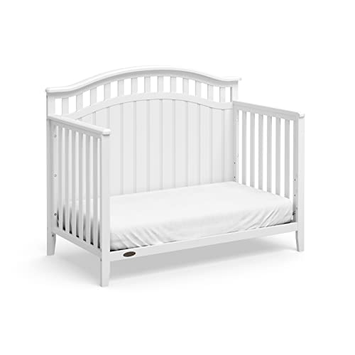 Graco Harper 5-in-1 Convertible Crib (White) - Converts from Baby Crib to Toddler Bed, Daybed and Full-Size Bed, Fits Standard Full-Size Crib Mattress, Adjustable Mattress Support Base