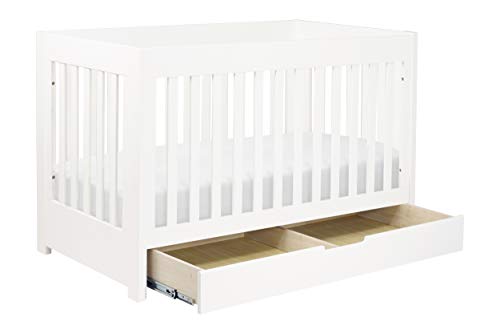 Babyletto Mercer 3-in-1 Convertible Crib with Toddler Bed Conversion Kit in White, Greenguard Gold Certified