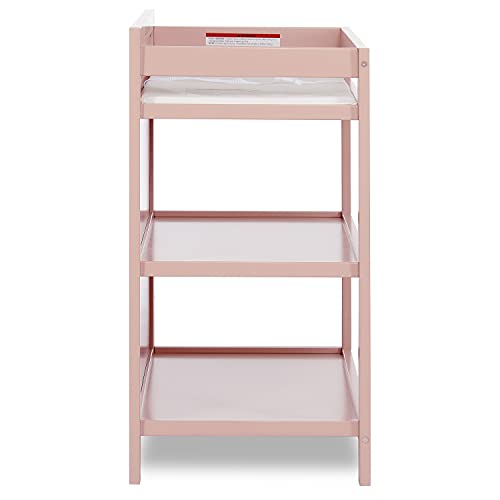 Dream On Me Synergy Convertible Crib and Changer in Dusty Pink