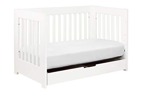 Babyletto Mercer 3-in-1 Convertible Crib with Toddler Bed Conversion Kit in White, Greenguard Gold Certified
