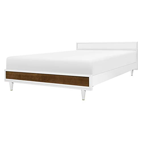 Babyletto Eero 4-in-1 Convertible Crib with Toddler Bed Conversion Kit in White and Natural Walnut, Greenguard Gold Certified