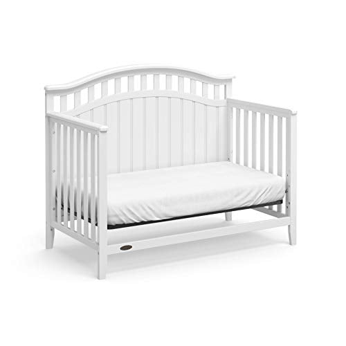 Graco Harper 5-in-1 Convertible Crib (White) - Converts from Baby Crib to Toddler Bed, Daybed and Full-Size Bed, Fits Standard Full-Size Crib Mattress, Adjustable Mattress Support Base