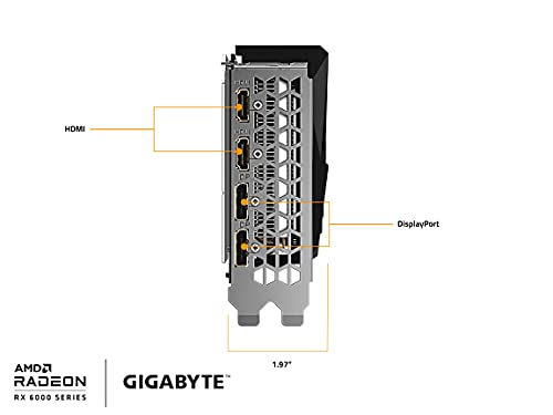GIGABYTE Radeon RX 6600 XT Gaming OC 8G Graphics Card, WINDFORCE 3X Cooling System, 8GB 128-bit GDDR6, GV-R66XTGAMING OC-8GD Video Card