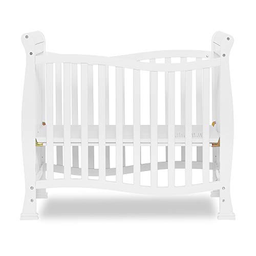Dream On Me Violet 4-In-1 Convertible Mini Crib In White, Greenguard Gold Certified